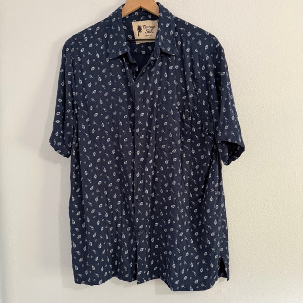 Vintage‎ Silk - 100% Silk Button Down
